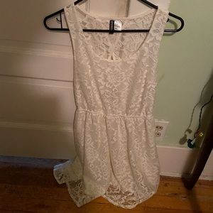 White Lace-like Dress